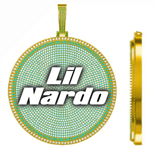 CUSTOM LETTER NECKLACE 3D BIG DISC