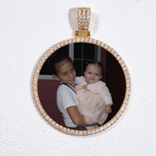 MEDIUM 3D CIRCLE CUSTOM PICTURE PENDANT