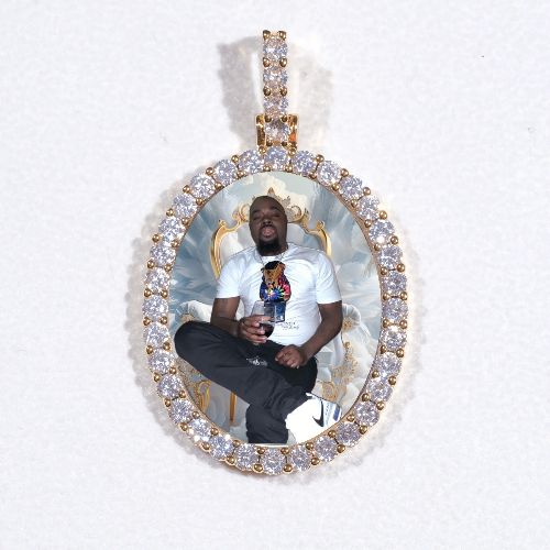 3D Oval Custom Picture Pendant
