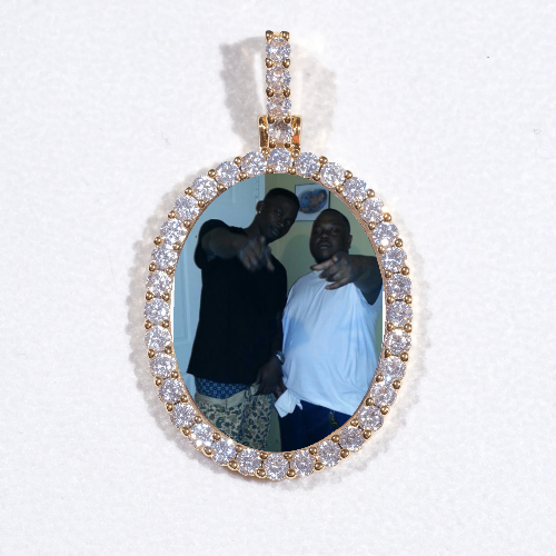 3D Oval Custom Picture Pendant
