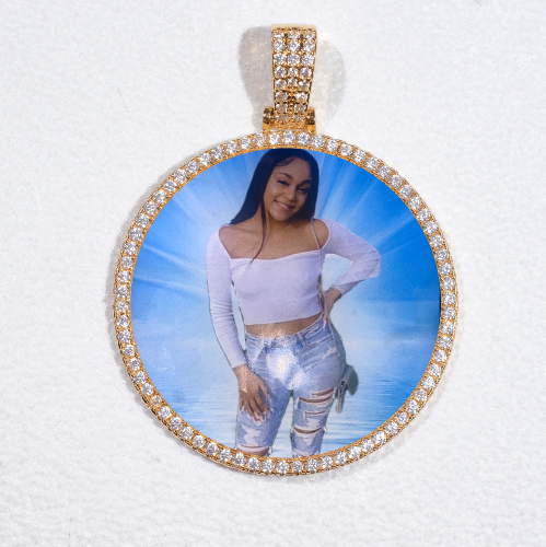 MEDIUM 3D CIRCLE CUSTOM PICTURE PENDANT