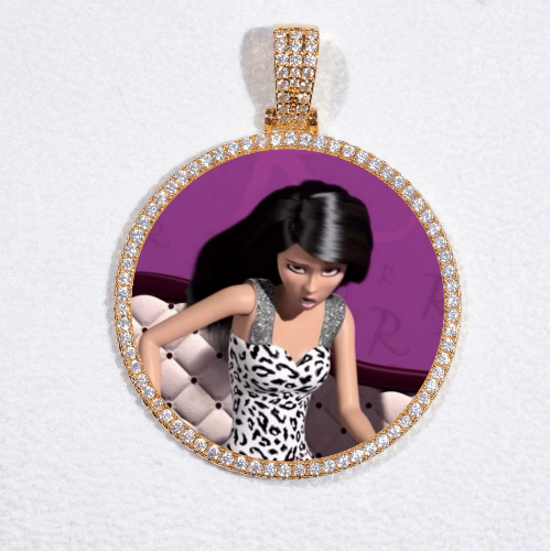 MEDIUM 3D CIRCLE CUSTOM PICTURE PENDANT