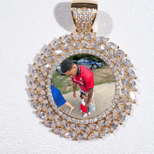 Large 3D Wheat Ear Custom Picture Pendant