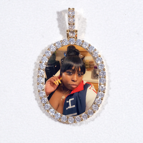3D Oval Custom Picture Pendant
