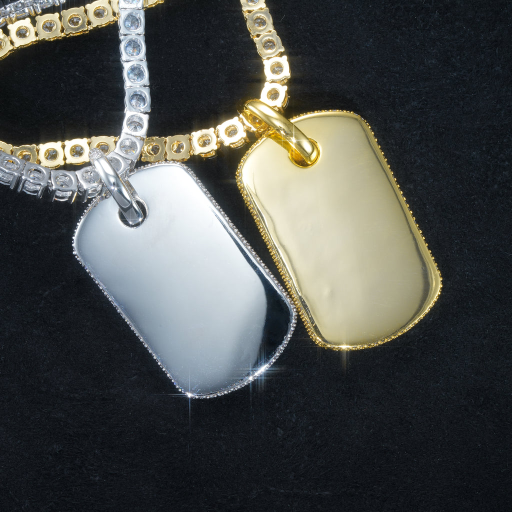 ICED DOG TAG PENDANT