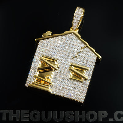 Hip Hop Micro-inlaid AAA CZ Cute House Pendant