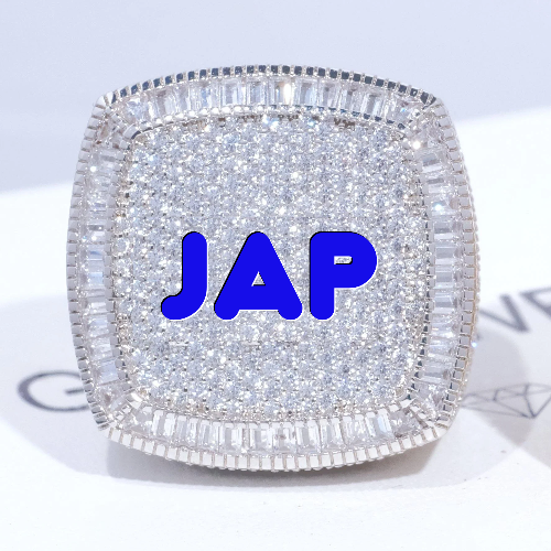 CUSTOM LETTER 3D ICED RING
