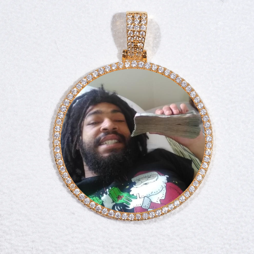 MEDIUM 3D CIRCLE CUSTOM PICTURE PENDANT