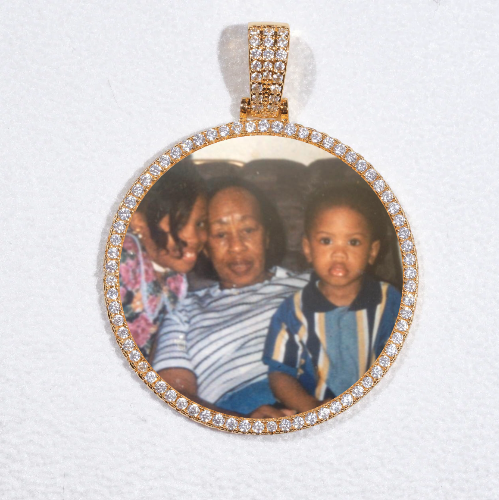MEDIUM 3D CIRCLE CUSTOM PICTURE PENDANT