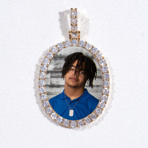 3D Oval Custom Picture Pendant