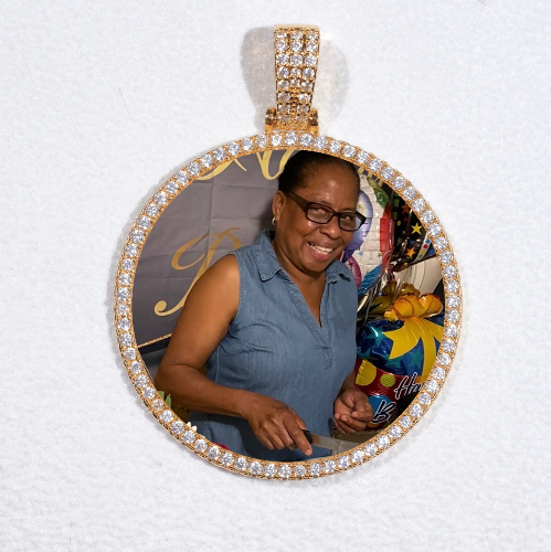 MEDIUM 3D CIRCLE CUSTOM PICTURE PENDANT