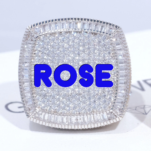 CUSTOM LETTER 3D ICED RING