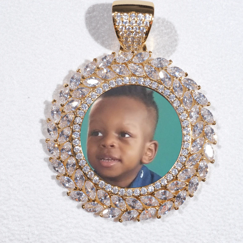 Large 3D Wheat Ear Custom Picture Pendant