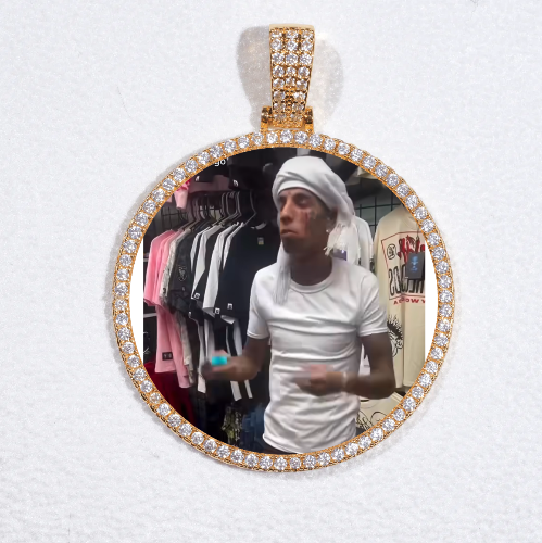 MEDIUM 3D CIRCLE CUSTOM PICTURE PENDANT