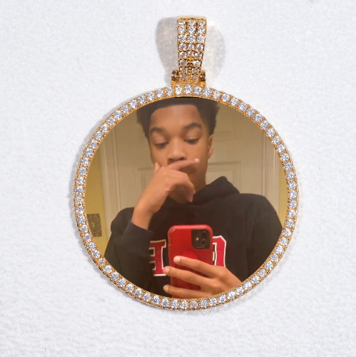MEDIUM 3D CIRCLE CUSTOM PICTURE PENDANT