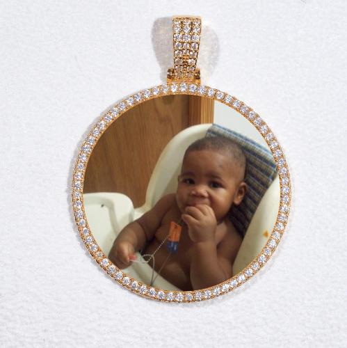 MEDIUM 3D CIRCLE CUSTOM PICTURE PENDANT