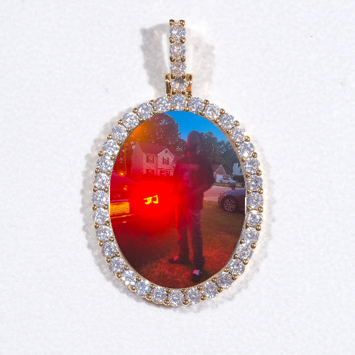 3D Oval Custom Picture Pendant