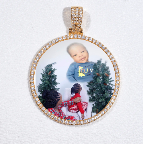 MEDIUM 3D CIRCLE CUSTOM PICTURE PENDANT