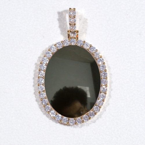 3D Oval Custom Picture Pendant