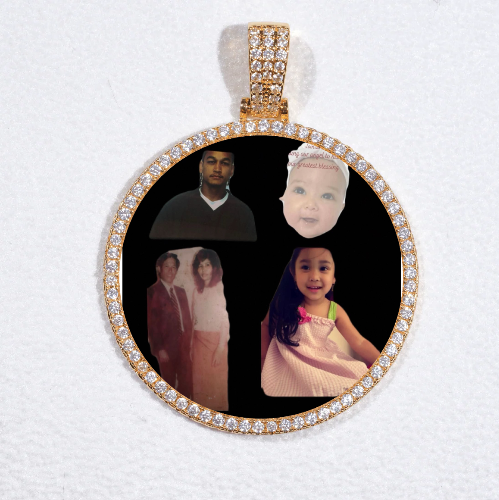 MEDIUM 3D CIRCLE CUSTOM PICTURE PENDANT