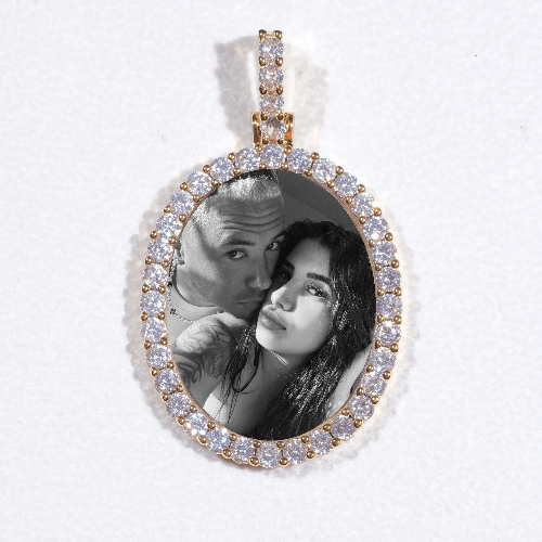 3D Oval Custom Picture Pendant