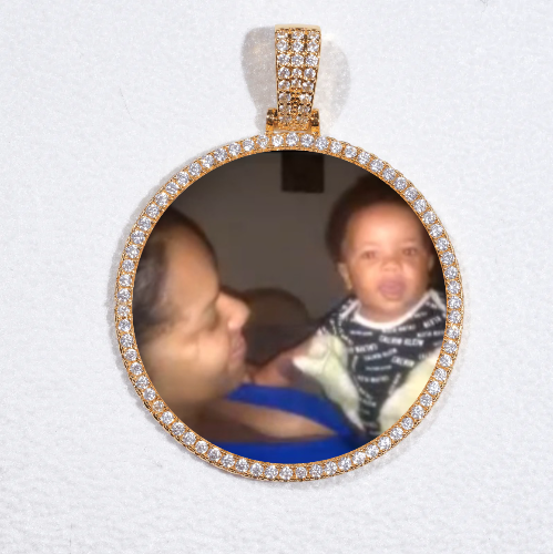 MEDIUM 3D CIRCLE CUSTOM PICTURE PENDANT