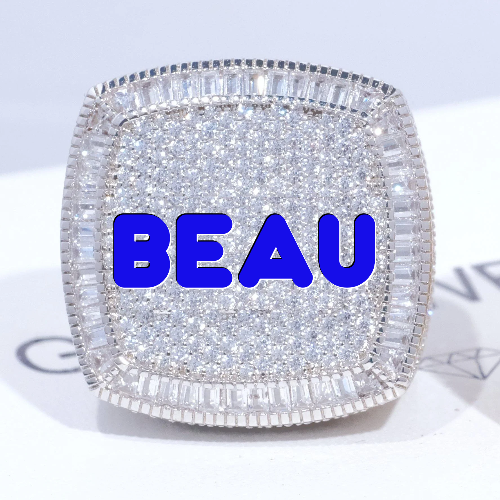 CUSTOM LETTER 3D ICED RING