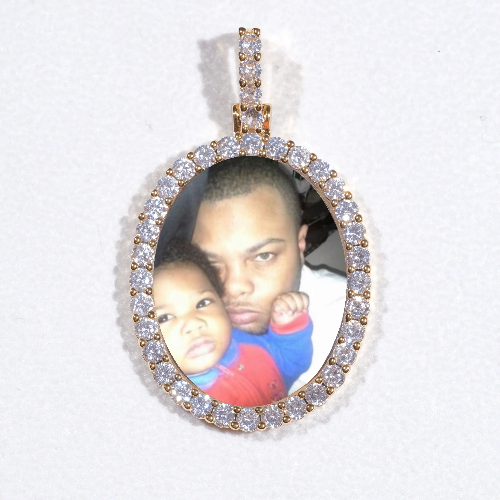 3D Oval Custom Picture Pendant
