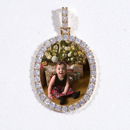 3D Oval Custom Picture Pendant