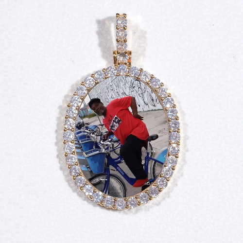 3D Oval Custom Picture Pendant