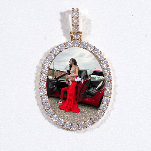 3D Oval Custom Picture Pendant