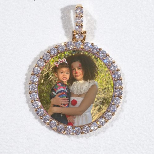 3D CIRCLE CUSTOM PICTURE PENDANT SMALL SIZE