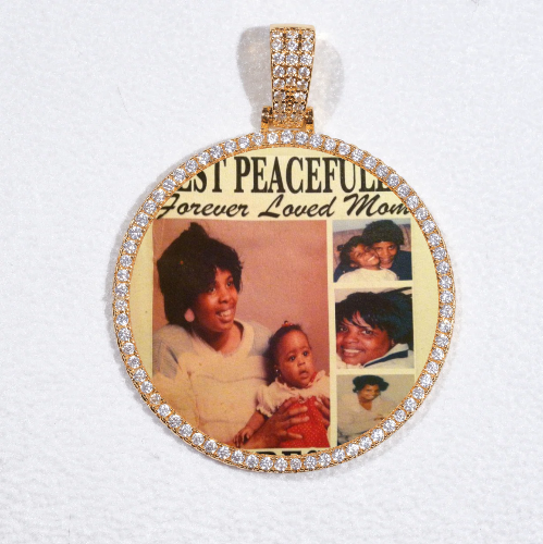 MEDIUM 3D CIRCLE CUSTOM PICTURE PENDANT
