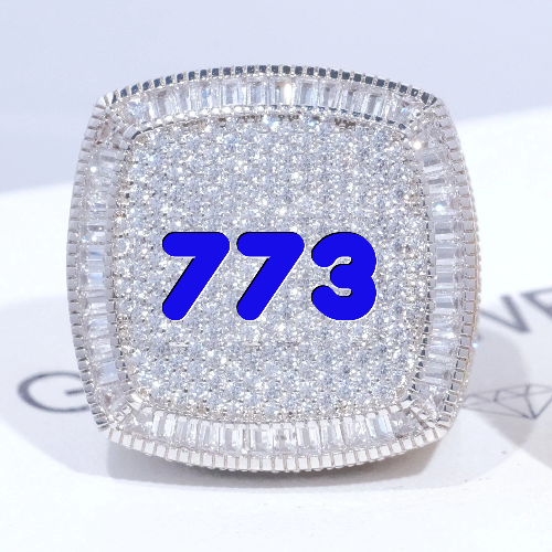 CUSTOM LETTER 3D ICED RING