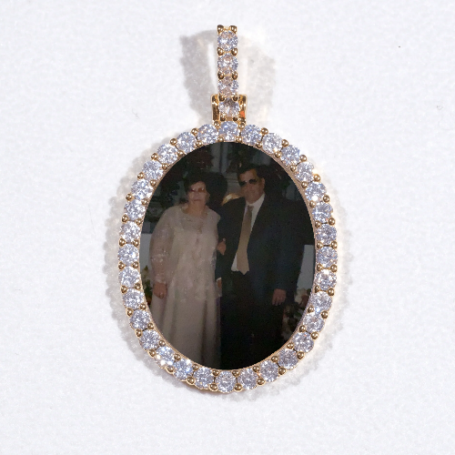3D Oval Custom Picture Pendant