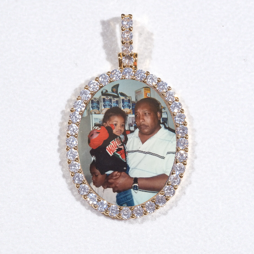 3D Oval Custom Picture Pendant