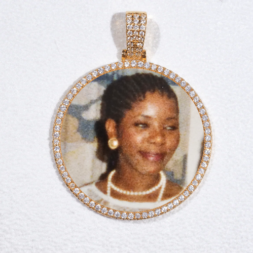 MEDIUM 3D CIRCLE CUSTOM PICTURE PENDANT