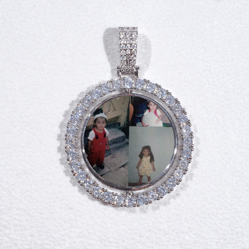 3D Spinning 2-Faced Custom Picture Pendant