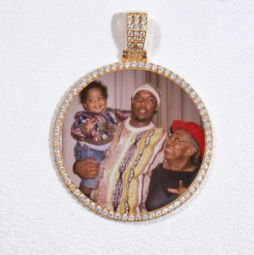 MEDIUM 3D CIRCLE CUSTOM PICTURE PENDANT