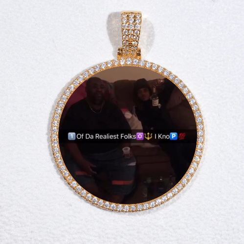 MEDIUM 3D CIRCLE CUSTOM PICTURE PENDANT
