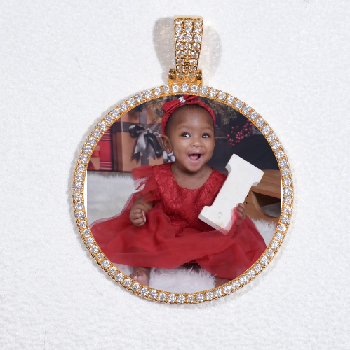 MEDIUM 3D CIRCLE CUSTOM PICTURE PENDANT
