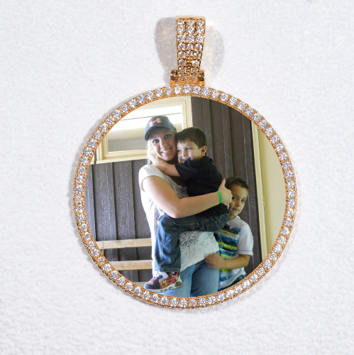 MEDIUM 3D CIRCLE CUSTOM PICTURE PENDANT