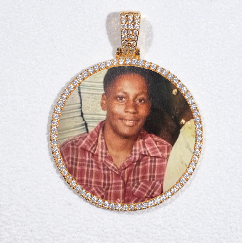 MEDIUM 3D CIRCLE CUSTOM PICTURE PENDANT