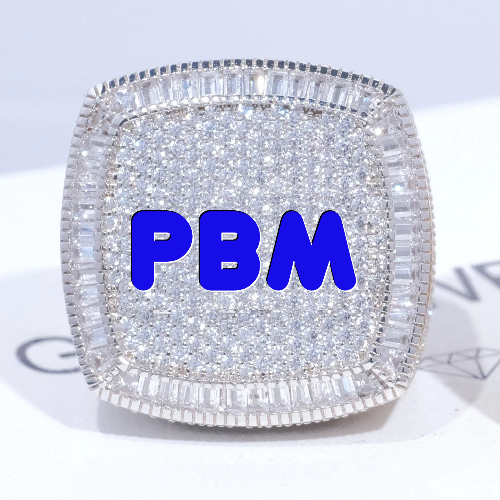 CUSTOM LETTER 3D ICED RING