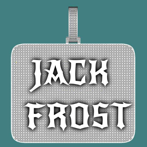 CUSTOM LETTER NECKLACE 3D BIG SQUARE