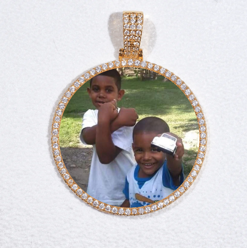 MEDIUM 3D CIRCLE CUSTOM PICTURE PENDANT