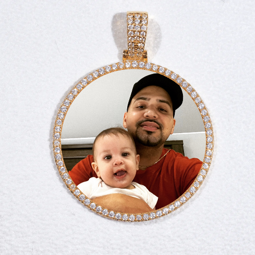 MEDIUM 3D CIRCLE CUSTOM PICTURE PENDANT
