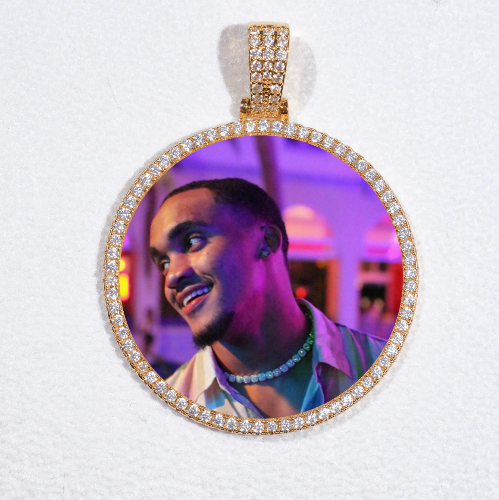 MEDIUM 3D CIRCLE CUSTOM PICTURE PENDANT