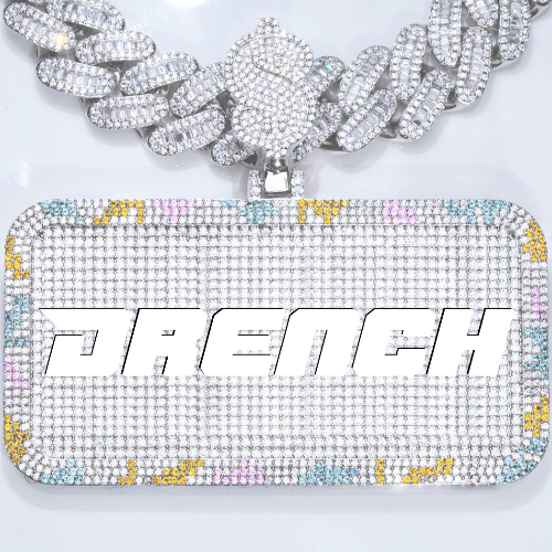 CUSTOM LETTER NECKLACE 3D COLORFUL SQUARE
