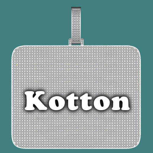 CUSTOM LETTER NECKLACE 3D BIG SQUARE